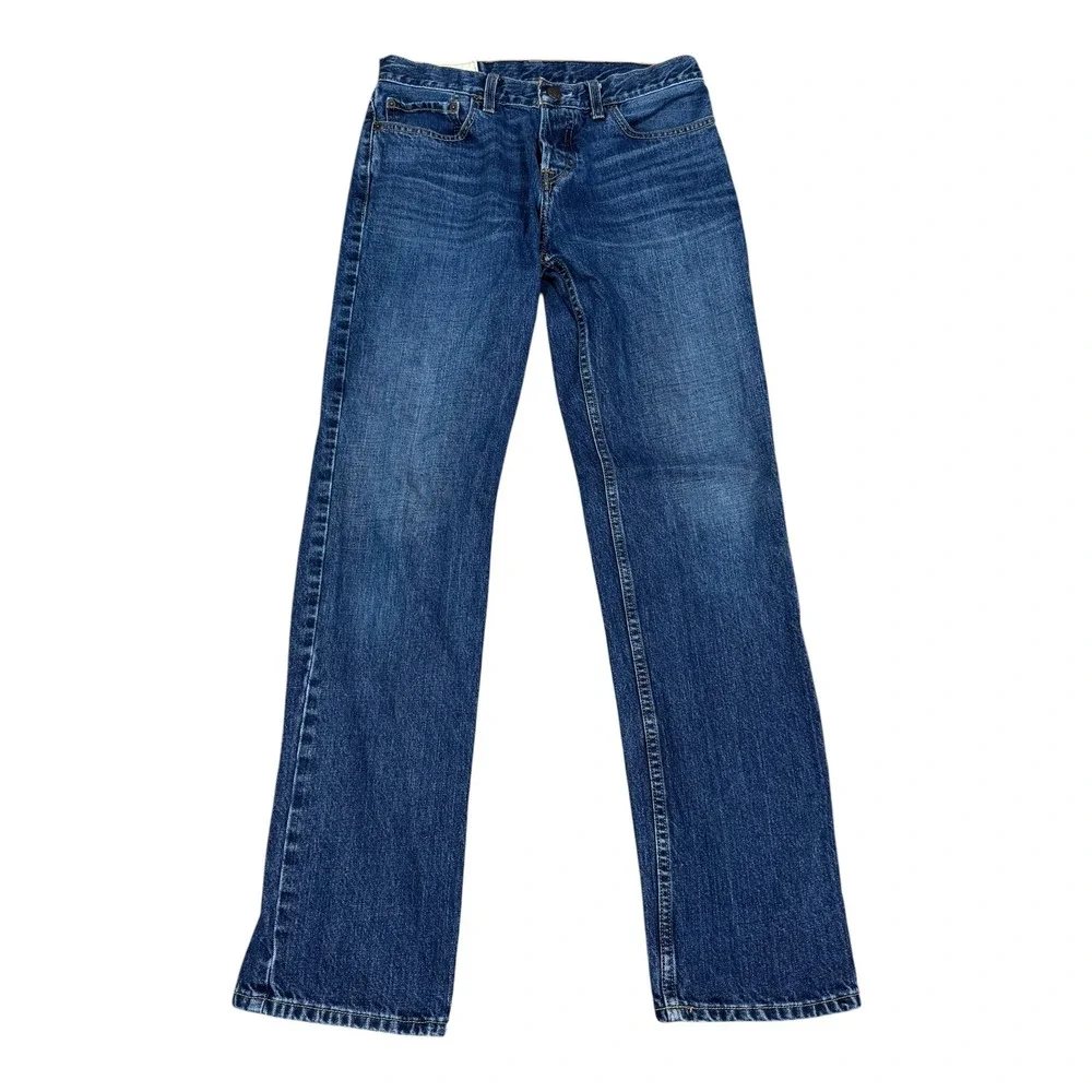 Hollister Button Fly Straight Leg Cotton Jeans Men's 30x32 (Fits 30x31 5/8)